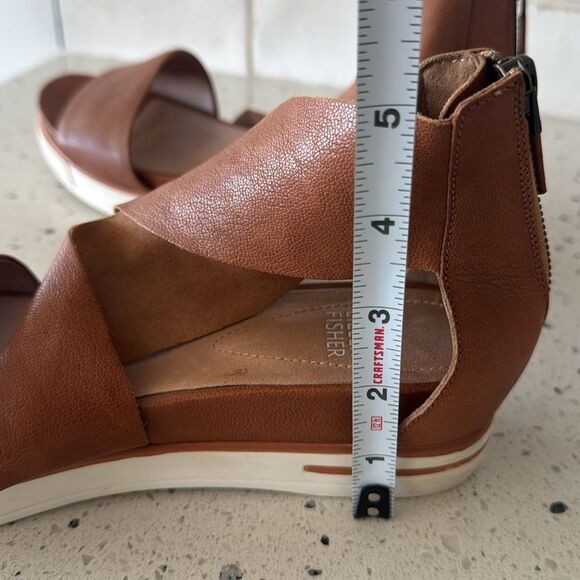 Eileen Fisher Sport Tumbled Leather Sneaker Sandal in Honey - Picture 11 of 15